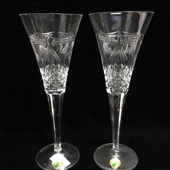 Waterford The Millenium Peace Toasting Flutes BOX AND PAPERWORK VTG GIFT FOR MOM - Picture 1 of 7